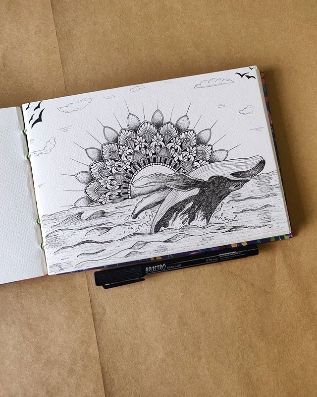 抽象曼陀罗艺术与可爱动物的创意结合:繁复精美,附绘画基础图案