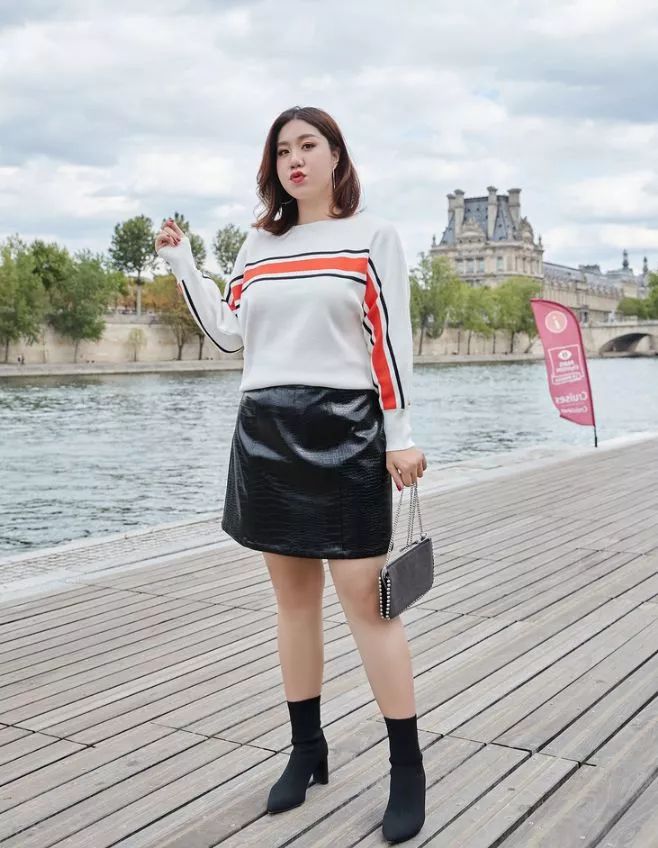 胖人穿毛衣怎么搭配显腿细,胖人穿好看的毛衣