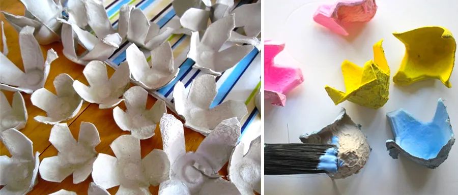 小学生变废为宝的手工画,儿童画创意画可爱的小兔子