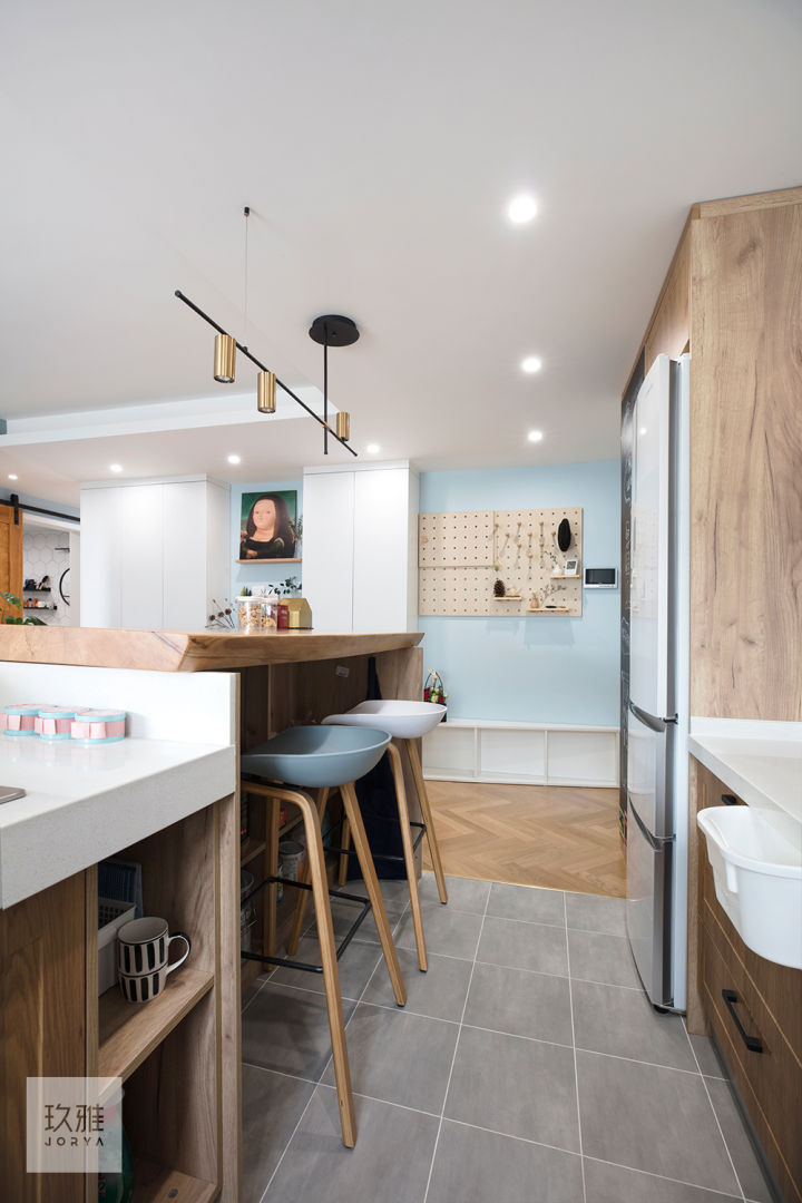 一字型厨房怎么设计高低台,厨房橱柜高低台设计效果图