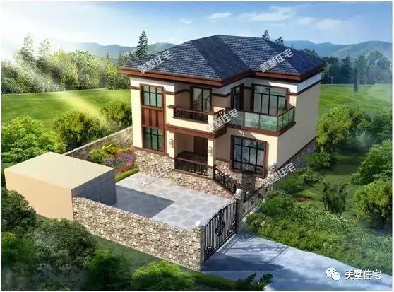 带锅炉的二层别墅图片,带车库锅炉房单独的一层农村别墅