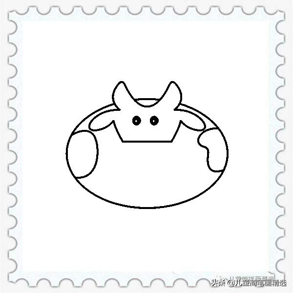 奶牛在吃草怎么画简笔画,如何画一只可爱的奶牛简笔画