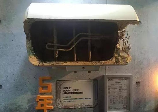 热水器剖开图,9年的热水器打开是什么样