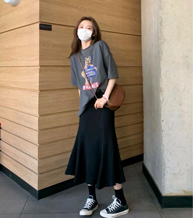 夏季鱼尾短款裙半身裙穿搭,半身裙怎么选显瘦夏款外套