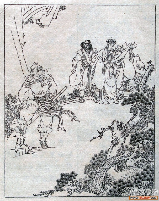 《西游记》之三打白骨精背景图,西游记三打白骨精文字版图文