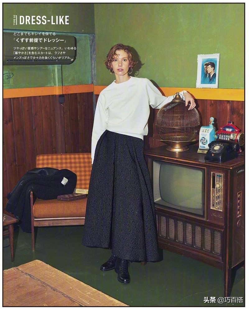 日系穿搭教科书杂志,日本时尚杂志穿搭轻熟少女风