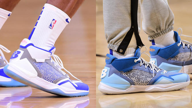 2021年季后赛伦纳德上脚球鞋,伦纳德今日上脚球鞋