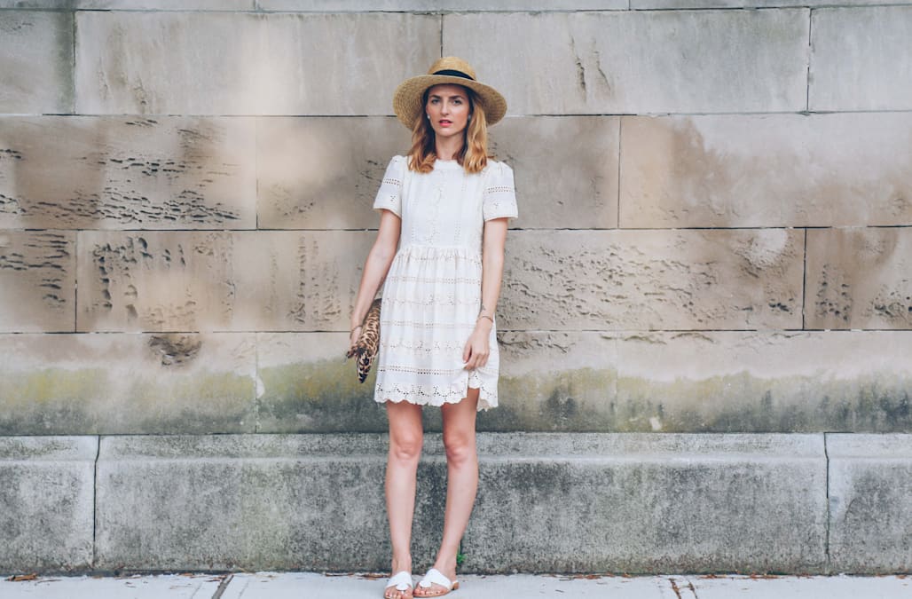 夏季碎花裙子街拍穿搭,街拍夏季裙子穿搭