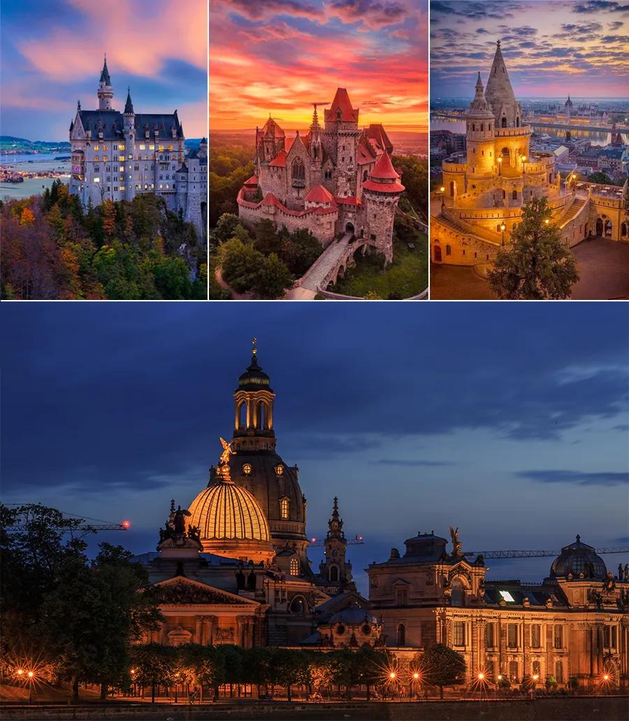 童话城堡儿童画彩铅画,太空城堡儿童画超级简单又好看