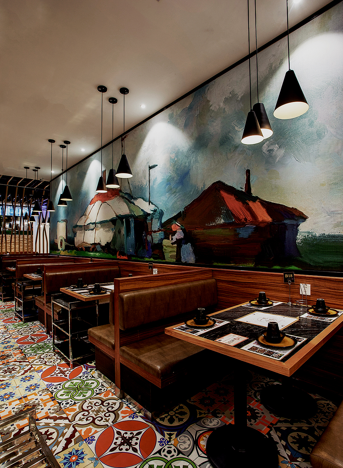 羊肉餐厅设计,烤全羊餐厅设计效果图