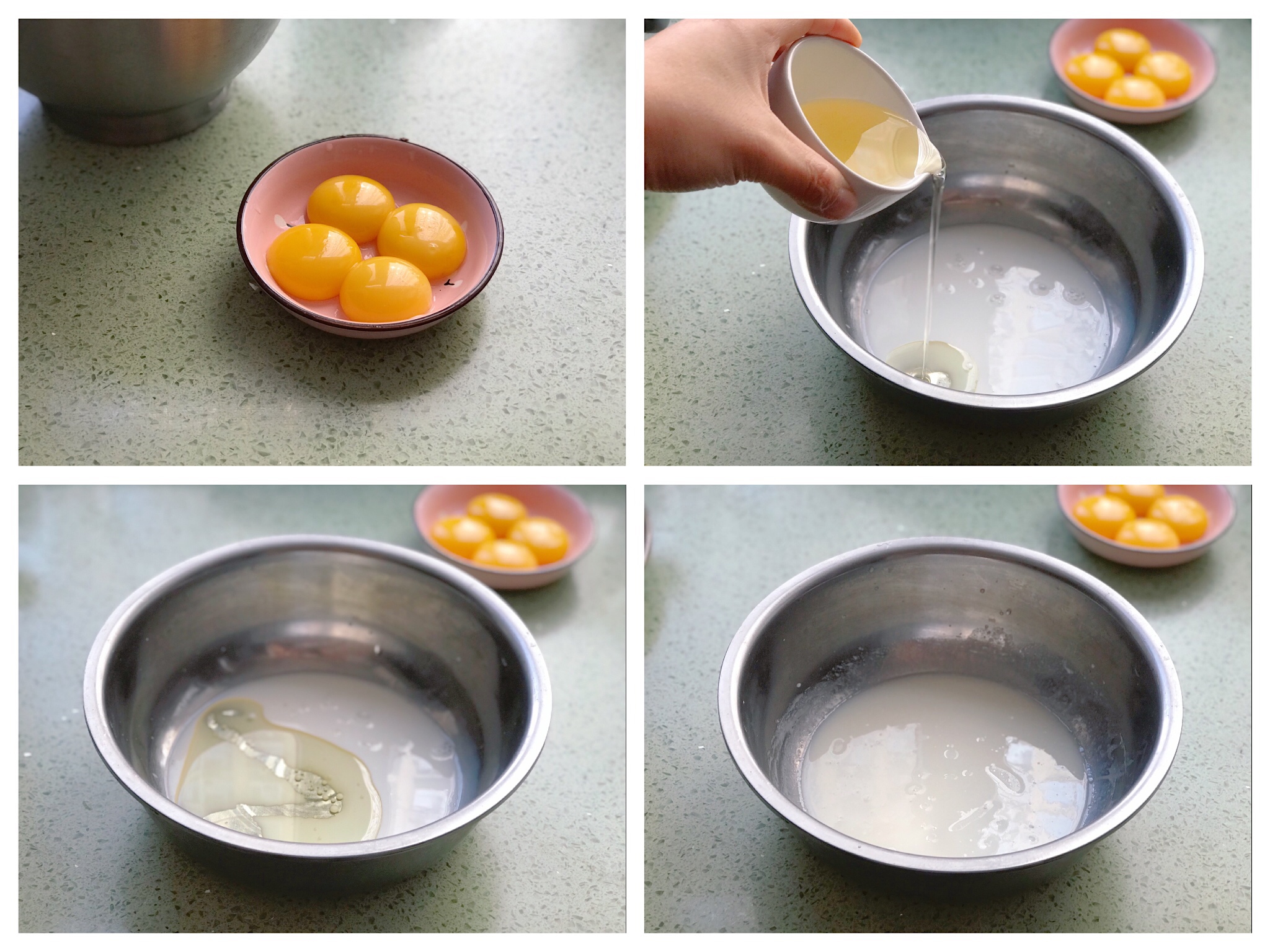 普通面粉在家自制蛋糕胚子教程,8寸生日蛋糕普通面粉制作教程