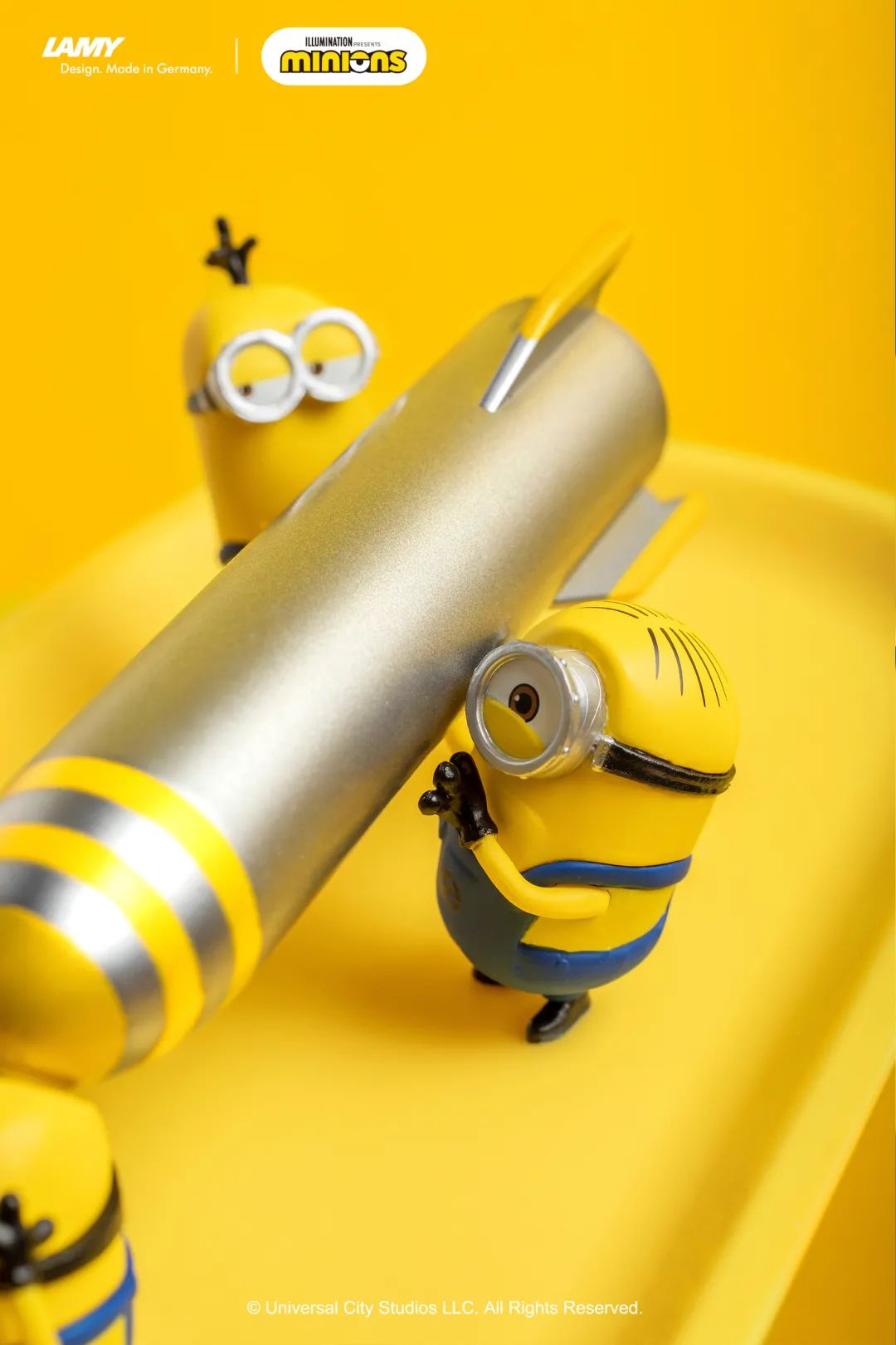 凌美环球影城联名钢笔,环球影城小黄人联名手办