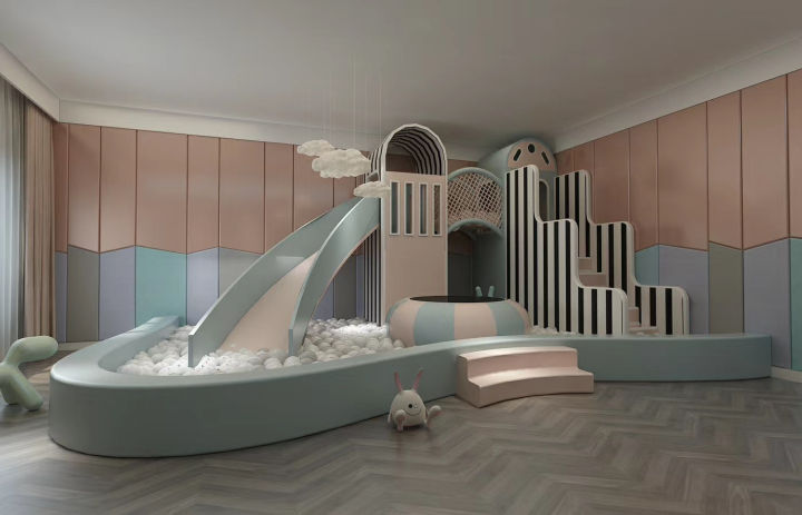开一个室内儿童乐园小型,室内小型儿童乐园设计效果图