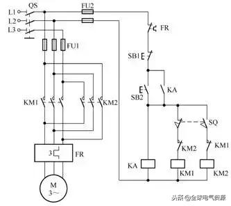电动机综合保护器电路图及接线图,两台电动机顺序启动逆序停止电路图