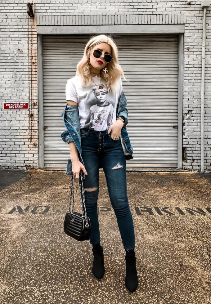 牛仔裤怎么穿搭好看又显瘦,牛仔裤怎么穿比较好看