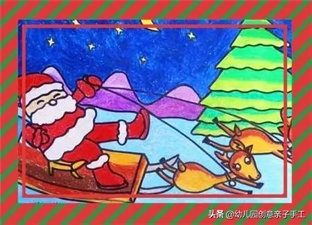 圣诞节儿童画画,圣诞节画画作品大全12岁