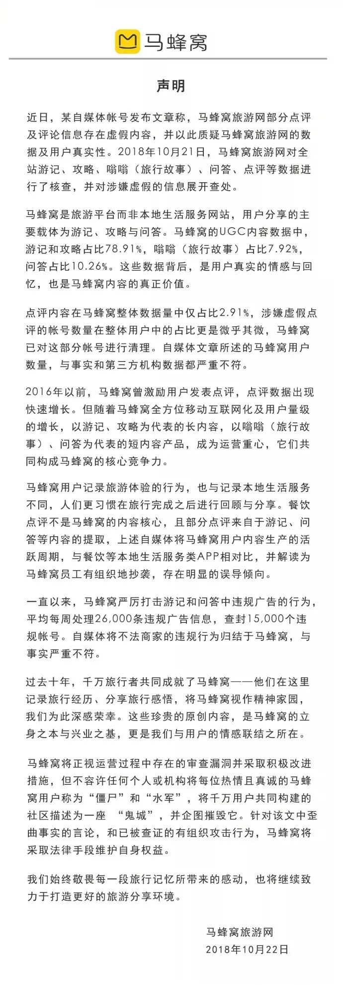 马蜂窝最新处罚,马蜂窝点评失效