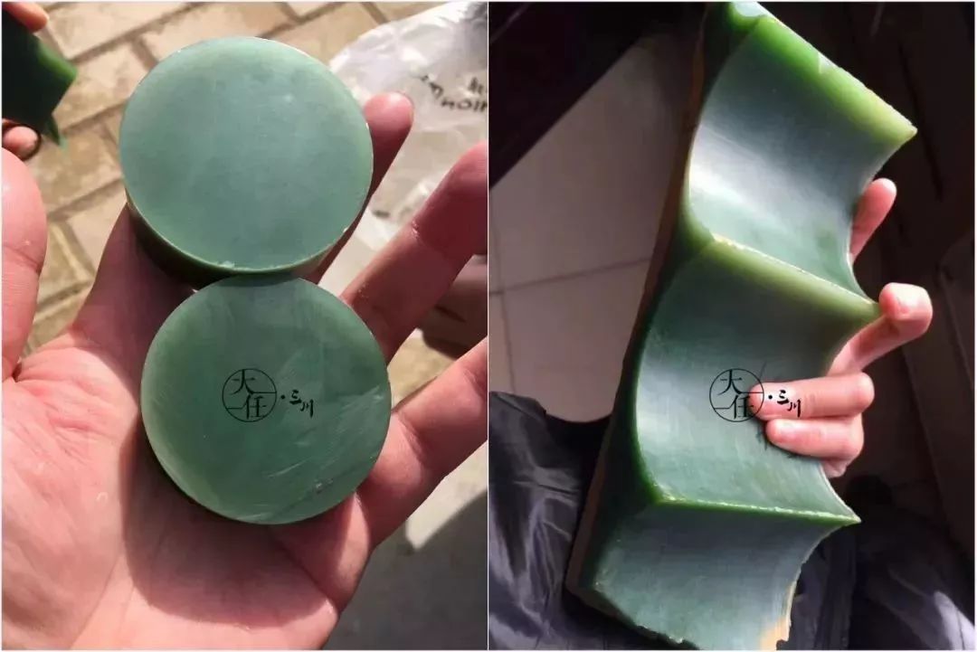 和田玉新中式珠宝美学,和田玉青花山水意境牌