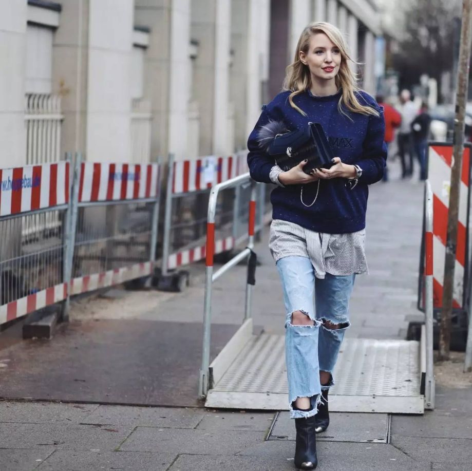 毛衣衬衫最温暖的叠穿套路,衬衫内穿外搭毛衣