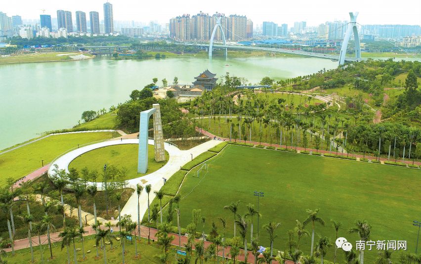 百里秀美邕江景区全景导览图,百里秀美邕江风景如诗如画