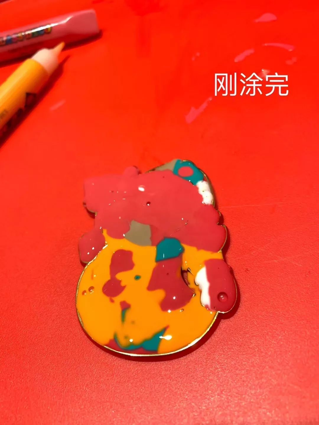 韩国amos水彩笔24色,韩国amos圣诞胶画测评