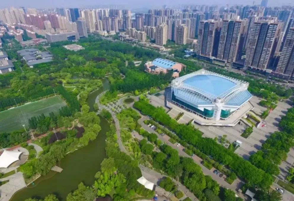 最美的西安公园风景图,西安桃花潭公园手绘导览图