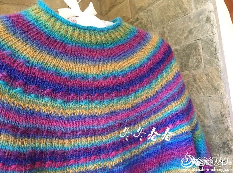 杂志款秋香黄棒针套头款毛衣图解,小姑娘套头插肩袖毛衣教程