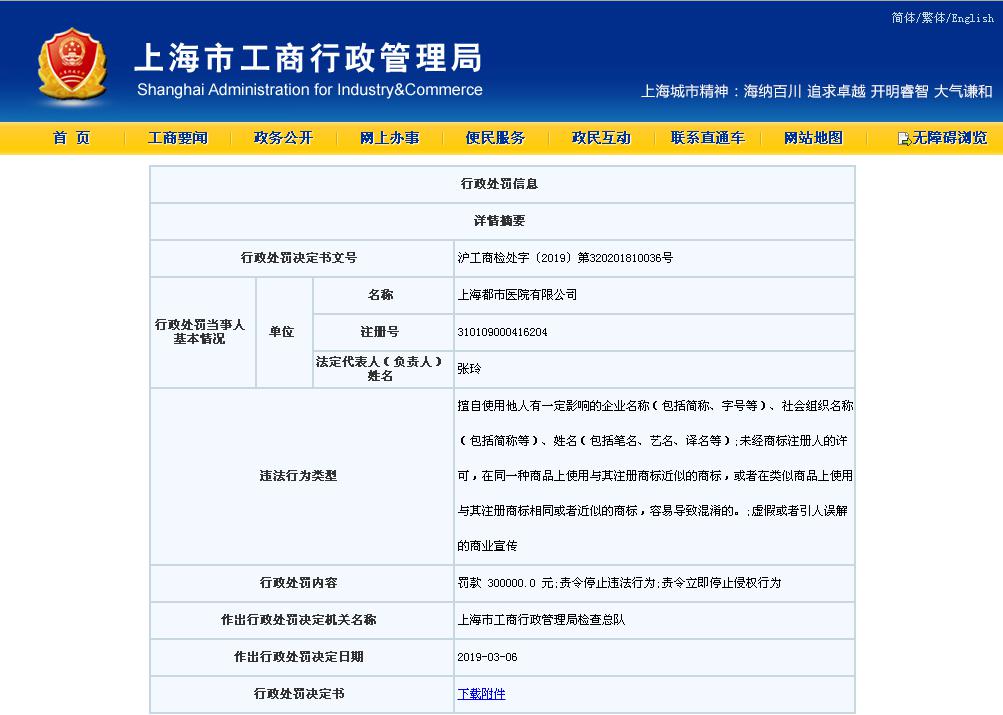 利用微信小程序冒充三甲医院，明珠医院共被罚56万元！