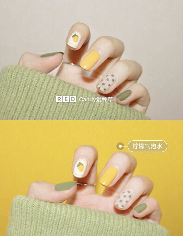 夏天美甲款式图片2022最火网红款,夏天短指甲美甲纯色显手白