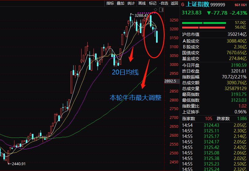a股恐慌性下跌直破3000点,a股恐慌杀跌近百点