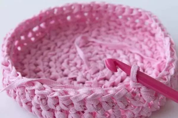 钩针收纳篮编织图解,钩针储物篮的图解