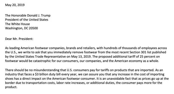 每年要多花484亿,美国鞋类巨头怒了!耐克阿迪致信特朗普:是时候结束贸易战了