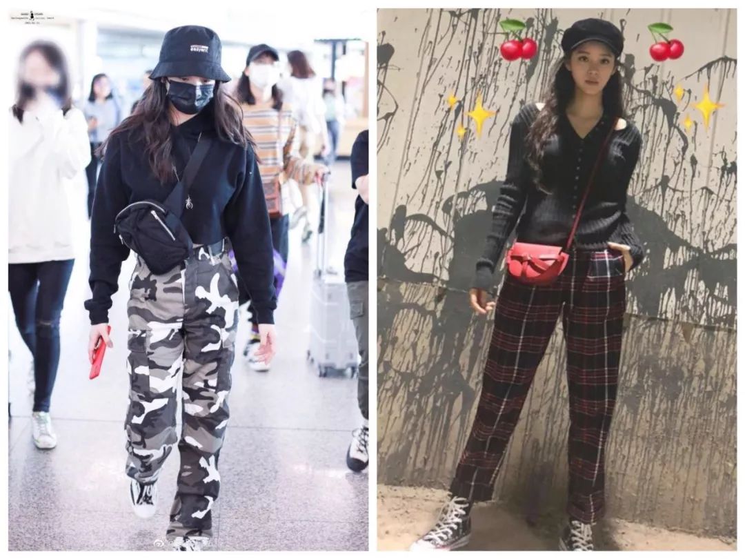 杨幂泫雅风,泫雅机场黑西服穿搭