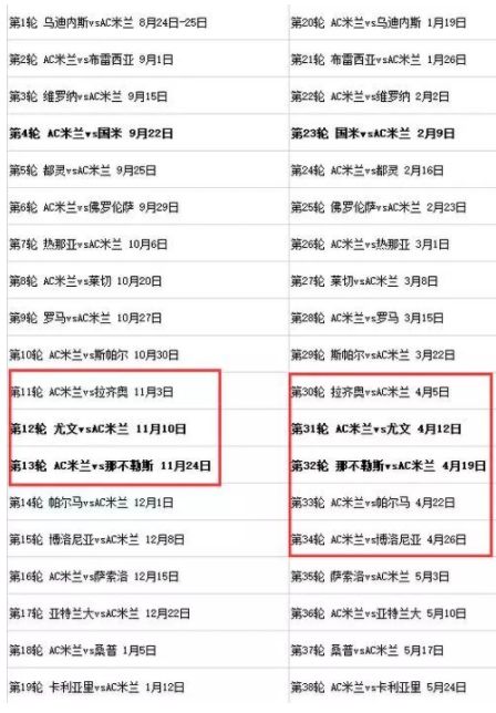 意甲新赛季米兰赛程,意甲新赛季赛程2023-2024公布时间