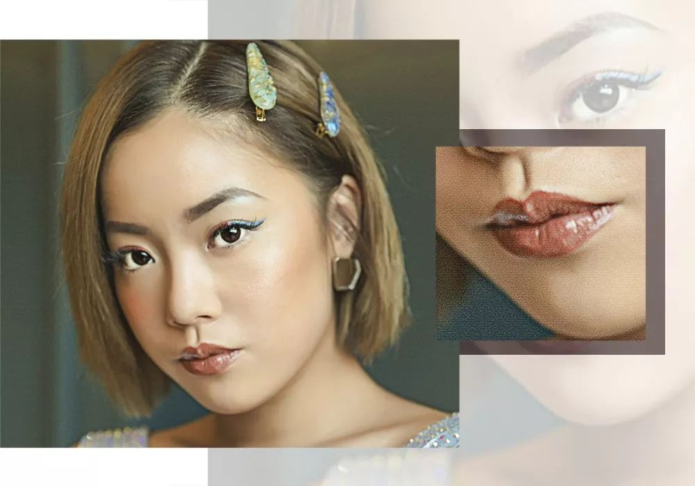 杨颖全唇妆,angelababy唇妆画一半