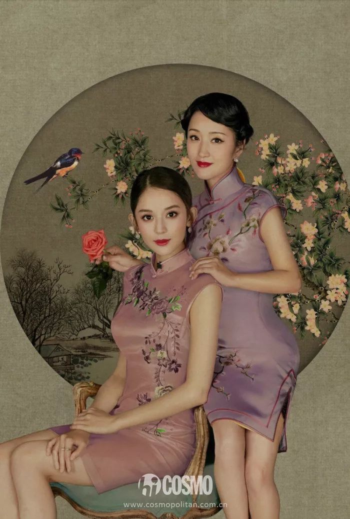 越年轻的小花越难穿好，我说旗袍