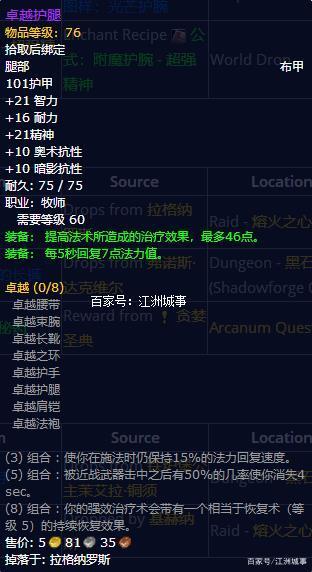 tbc牧师bis装备,第一阶段牧师装备选择