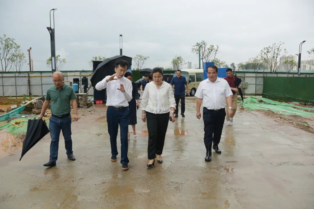 副市长龙国英一行在我县调研社会足球场建设