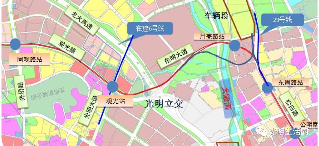 光明城际线最新规划图,光明区轨道13号线规划图