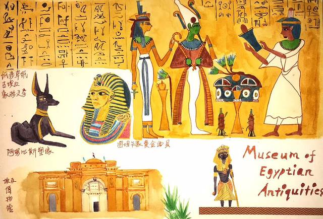 手绘埃及沙与海中的奇迹，我的流浪者之歌