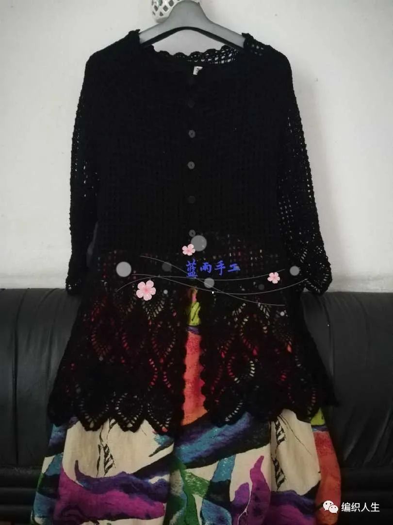 粗蕾丝线钩针编织夏季开衫,钩针蕾丝长款开衫图解