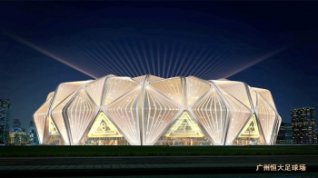 广州恒大足球场灯光秀图片,广州恒大主场震撼视频