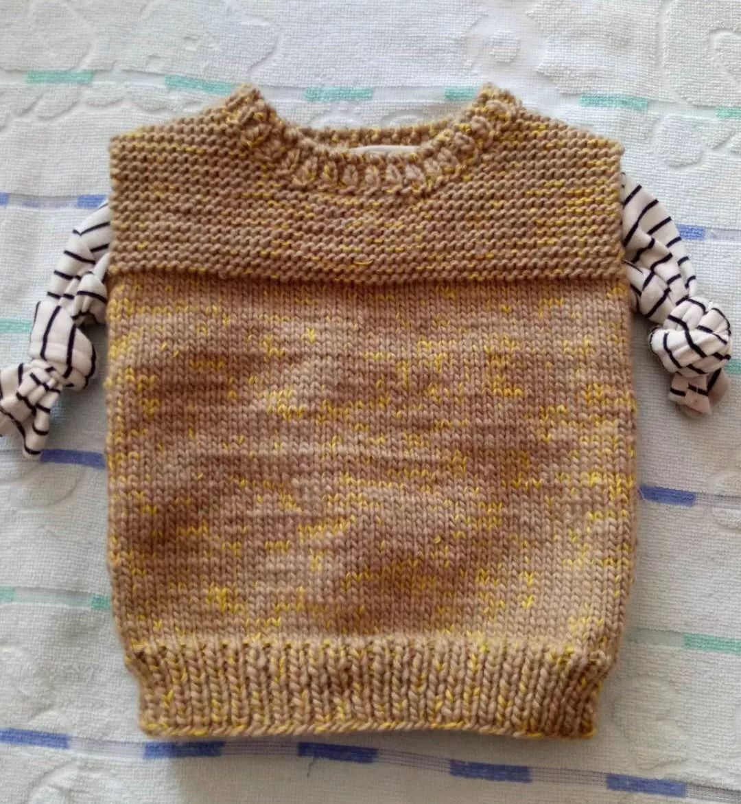 0-3个月宝宝背心制作,2周宝宝背心编织