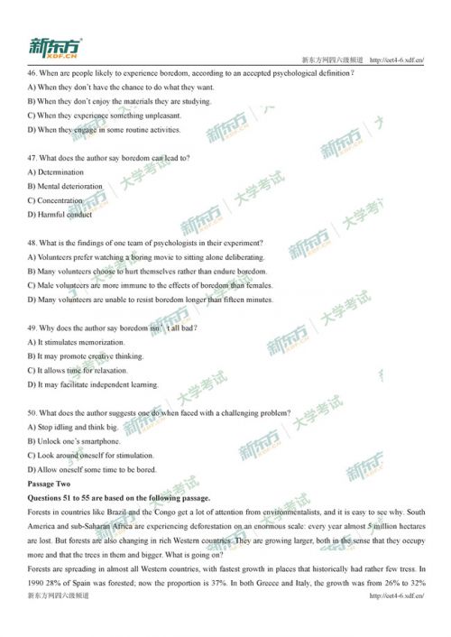 2020年12月英语四级真题第三套讲解,2020年6月英语四级真题及答案解析