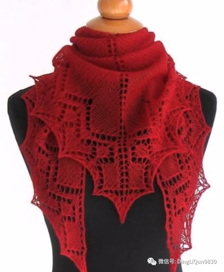 披肩围巾两用针织方法,针织时髦的新型披肩