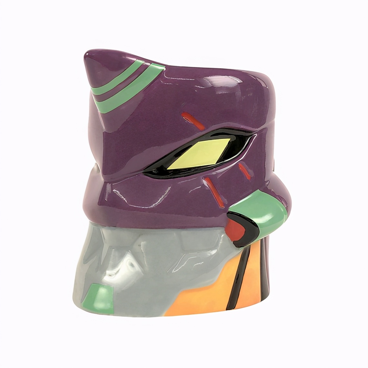 模玩周边：《新世纪福音战士》初号机/贰号机头部造型马克杯