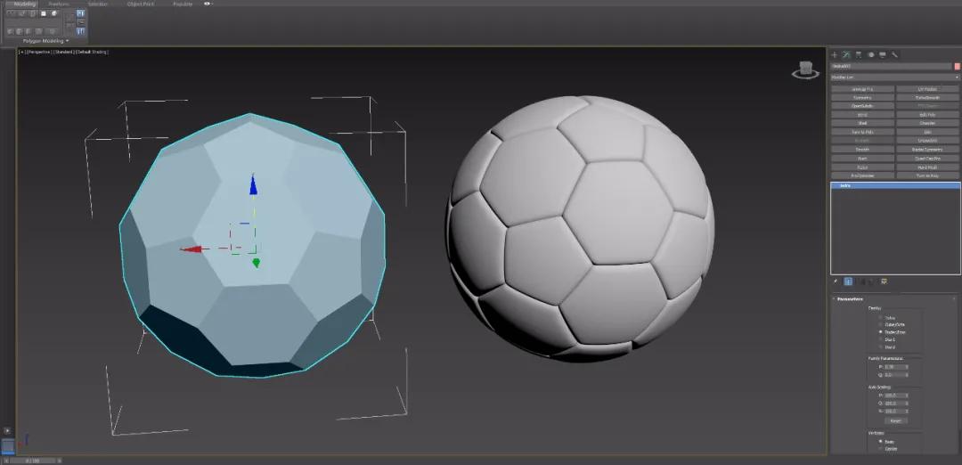 3dmax足球建模,c4d足球建模