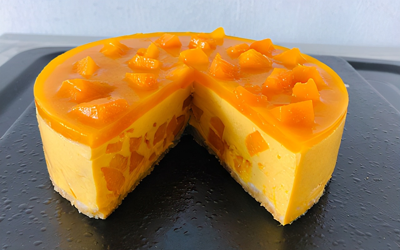 烤箱芒果慕斯蛋糕,芒果慕斯蛋糕8寸配方150克奥利奥