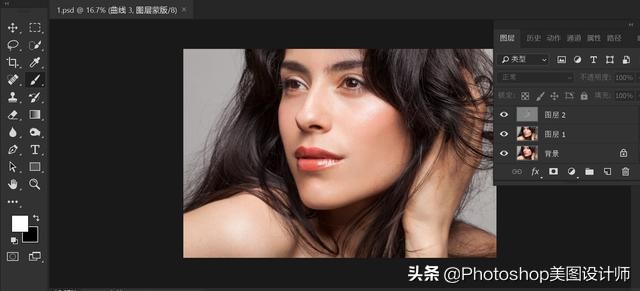 ps后期调色肤色白里透红,ps如何磨皮精修美白教程