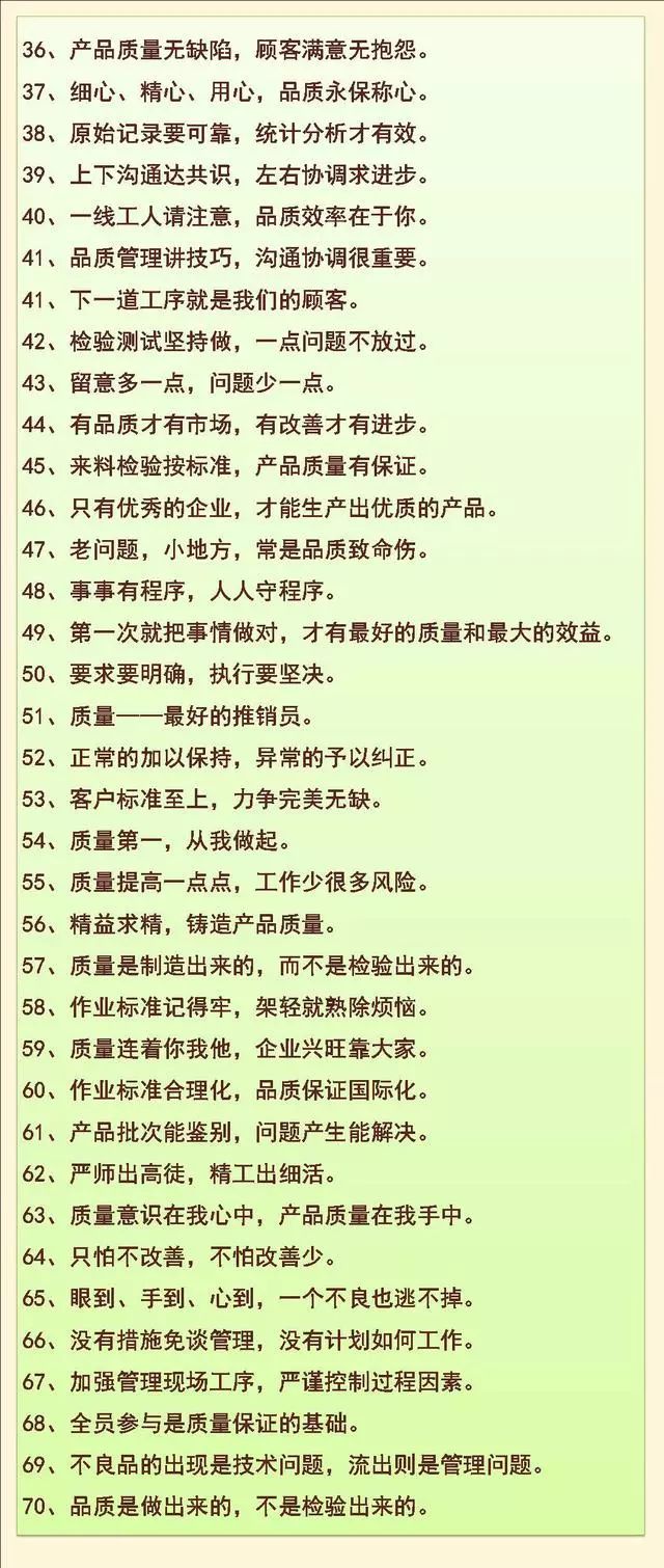 适合车间品质管理标语文案,关于品质的标语口号文案